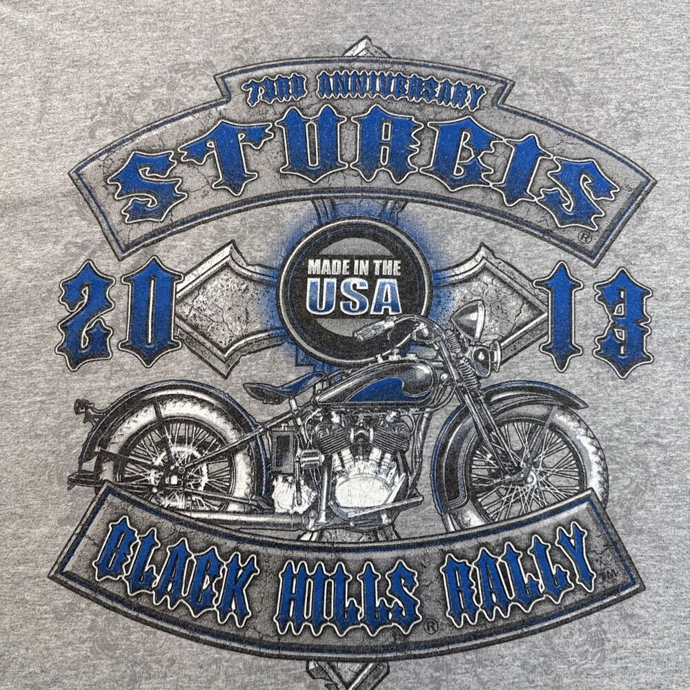 Vintage Biker T-Shirt STURGIS Black Hills Rally 2013 73rd Anniversary Graphic